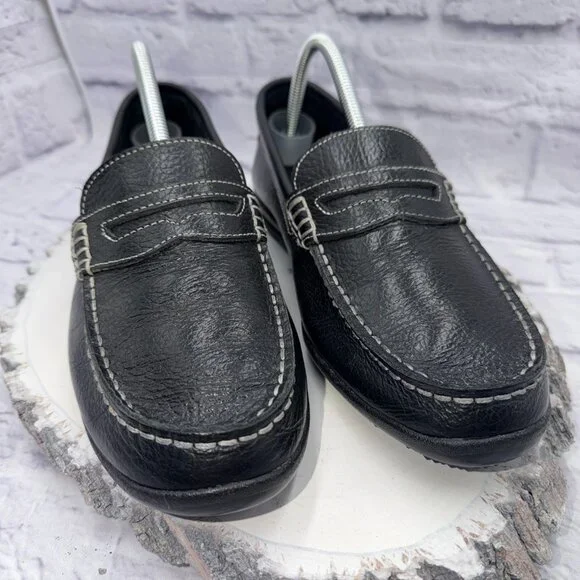 Footjoy Club Penny Loafer Men's 8 M Black Leather Casual Slip On Shoes 79047 - Picture 2 of 12
